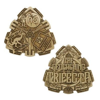 Trifecta Geocoin- Bronze Finish