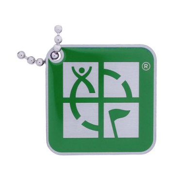 Geocaching Logo Travel Tag- Green