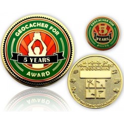 5 års jubilæum Geo Award Geocoin - inkl. pin