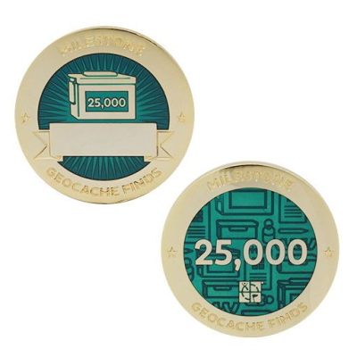 Milestone Geocoin and Tag Set - 30000 Finds