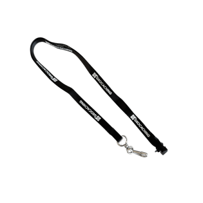 Smal Nøglehænger - sort/hvid Basic Black/White Lanyard