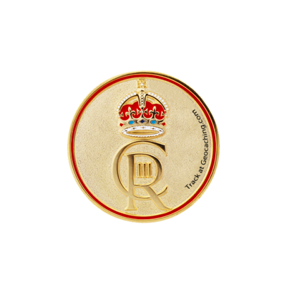 King Charles III Coronation Geocoin- Satin Gold
