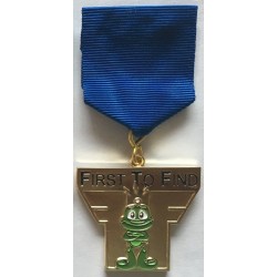 FTF Blå - First To Find medal med Signal The Frog