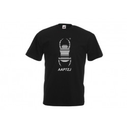 T-shirt med Travelbug® str. Large - sort med hvid print