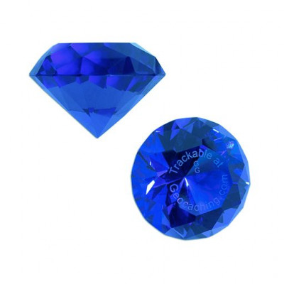 Trackable GeoGems™ - Sapphire-Blå